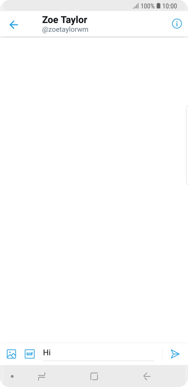 Write the required message and press the send icon. Write the required message and press the send icon.
