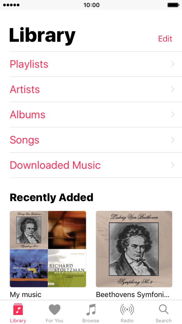 Press Playlists.