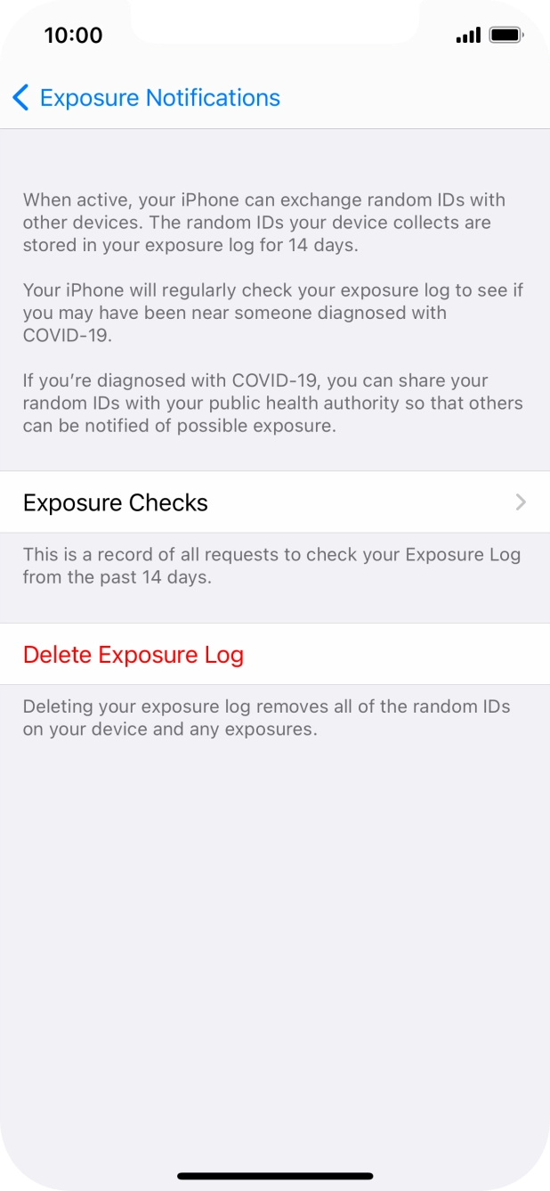 Press Delete Exposure Log. Press Delete Exposure Log.