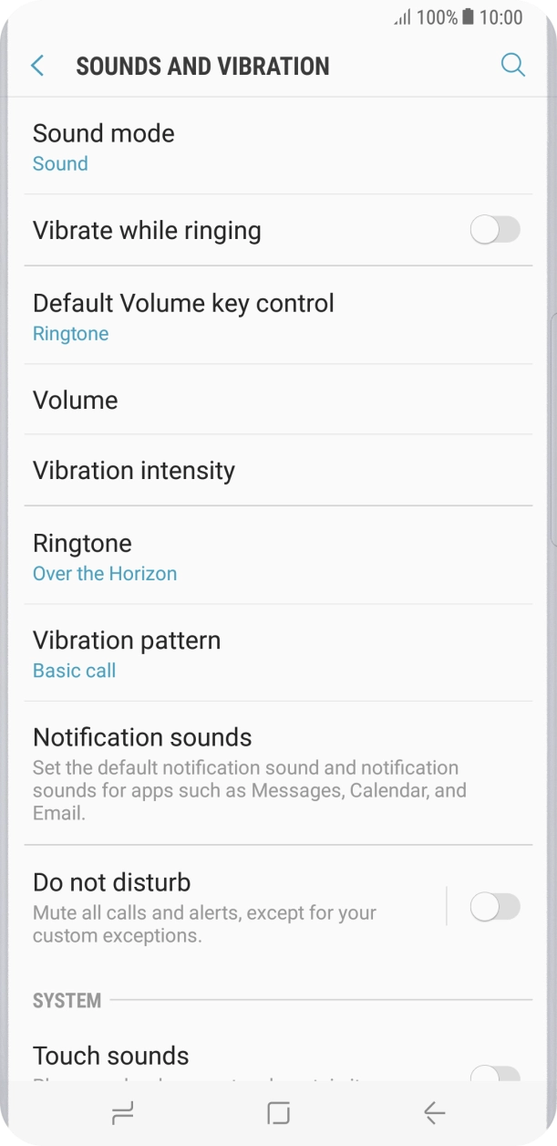 Press Notification sounds.