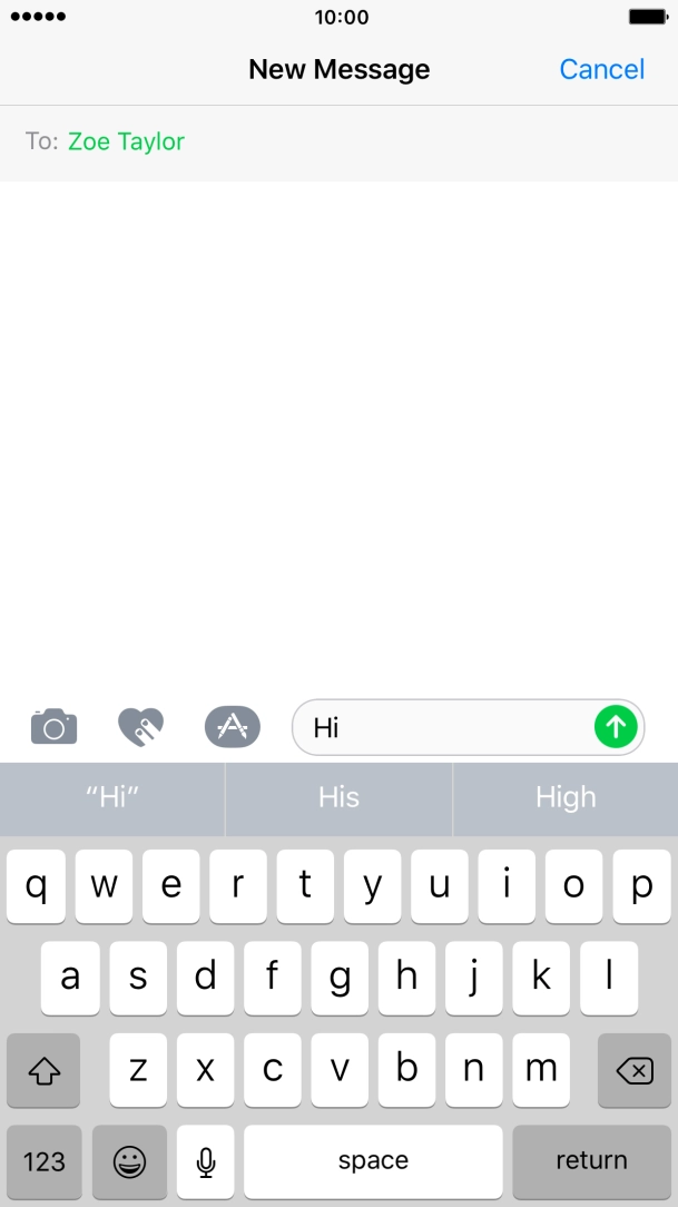 Press the camera icon. Press the camera icon.