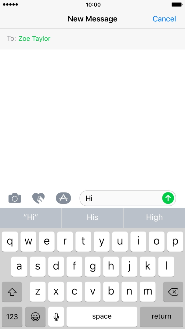 Press the camera icon. Press the camera icon.
