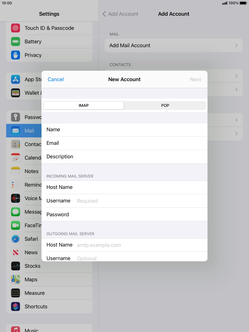 Press Username and key in the username for your Telstra email account. Press Username and key in the username for your Telstra email account.