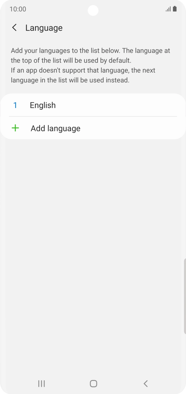 Press Add language.