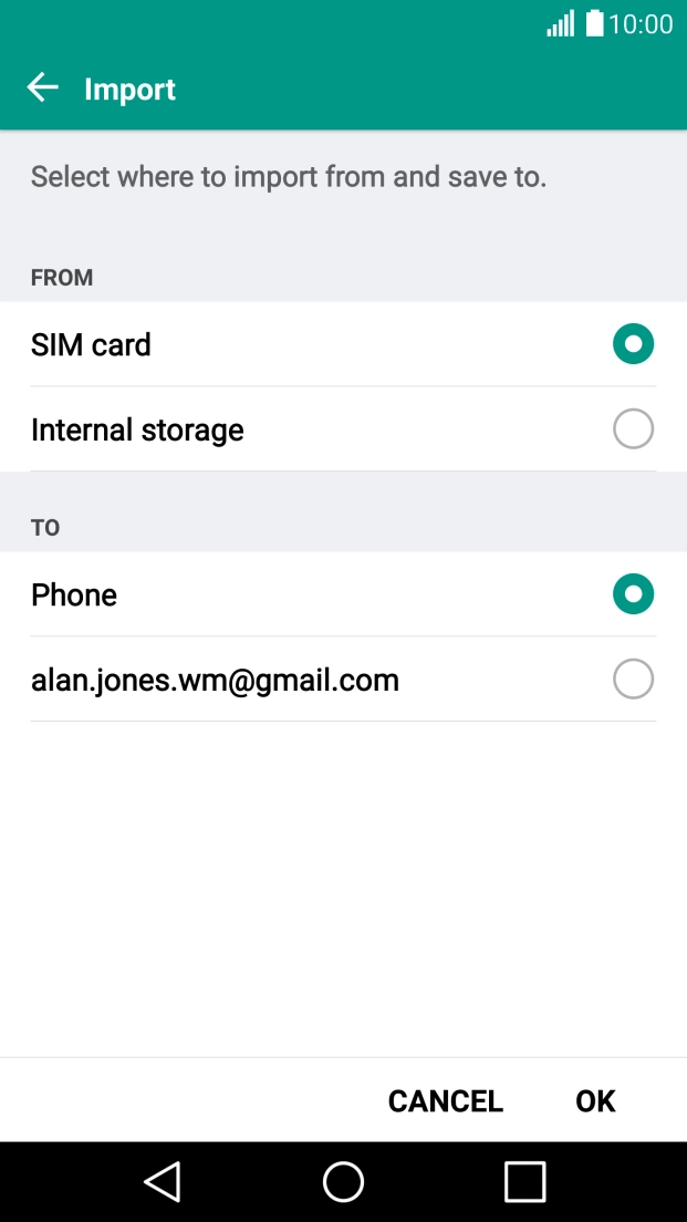 Press SIM card.