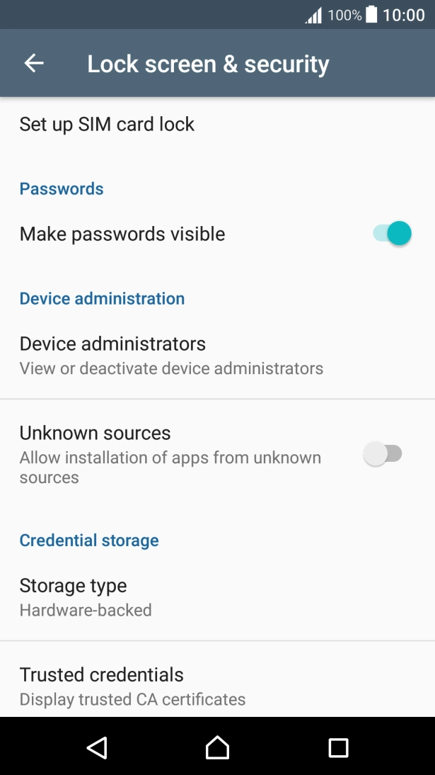 Press Set up SIM card lock. Press Set up SIM card lock.