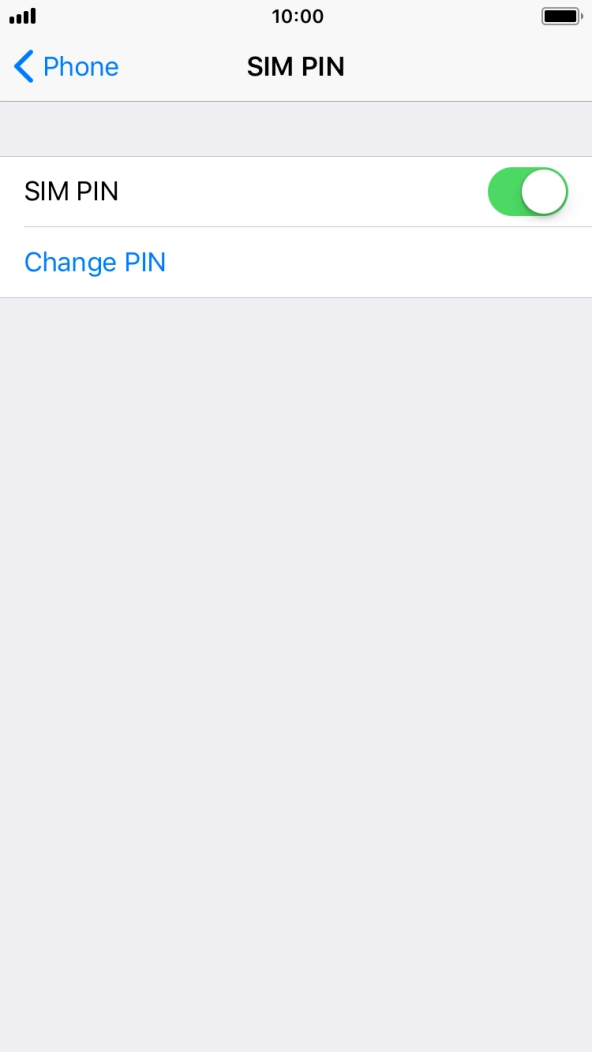 Press Change PIN.