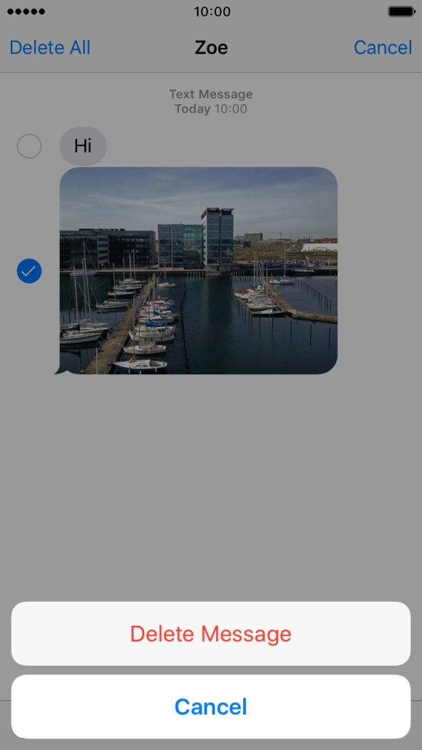 Press Delete Message. Press Delete Message.