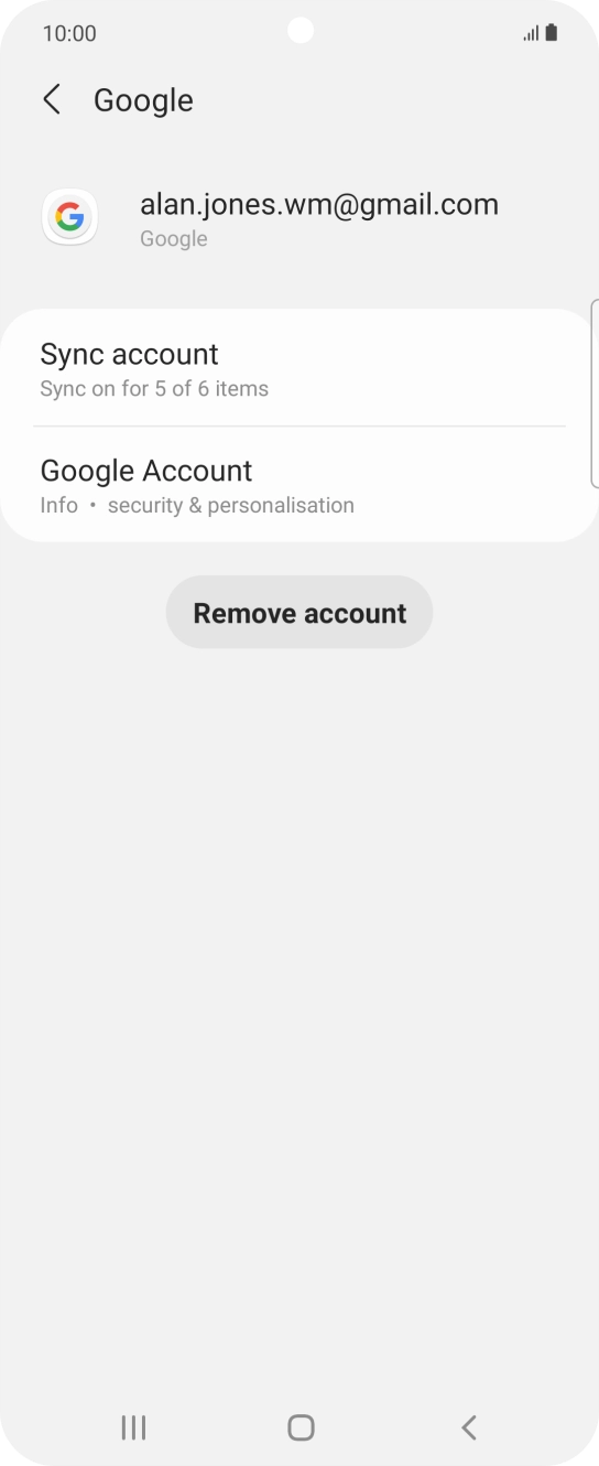 Press Sync account. Press Sync account.