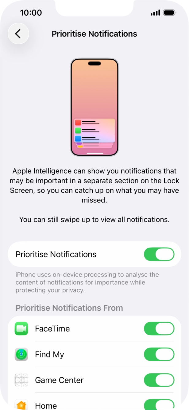 Press the indicator next to Press the indicator next to