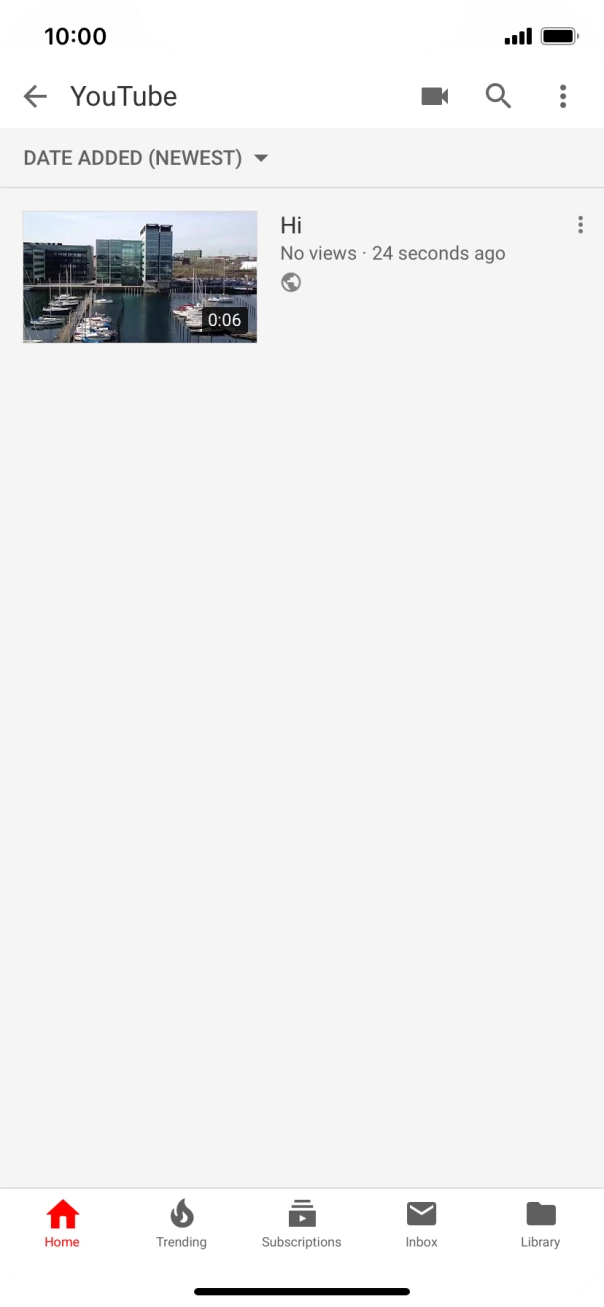 Press the search icon. Press the search icon.