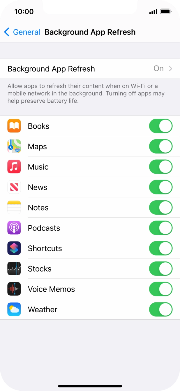 Press Background App Refresh. Press Background App Refresh.