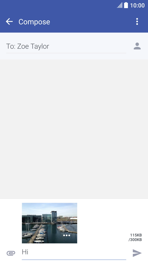 Press the send icon.
