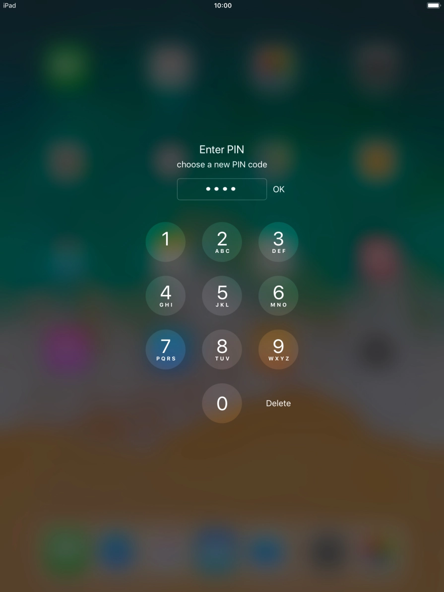 Key in a new four-digit PIN and press OK.