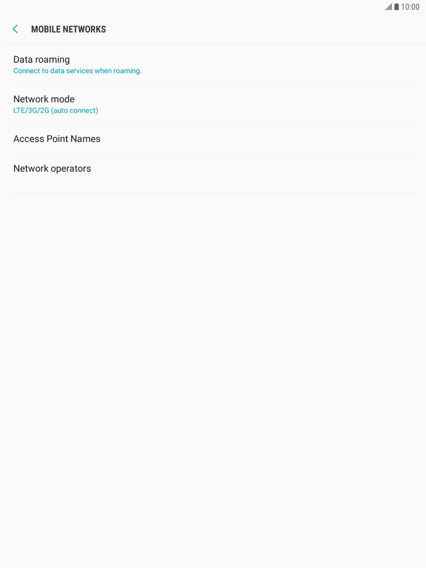 Press Data roaming. Press Data roaming.