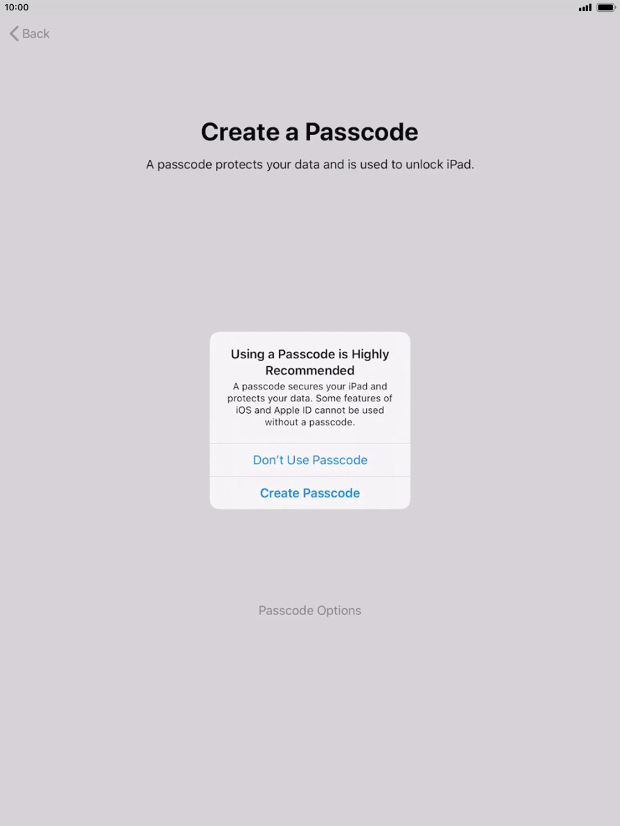 If you turn off the function, press Don't Use Passcode. If you turn off the function, press Don't Use Passcode.