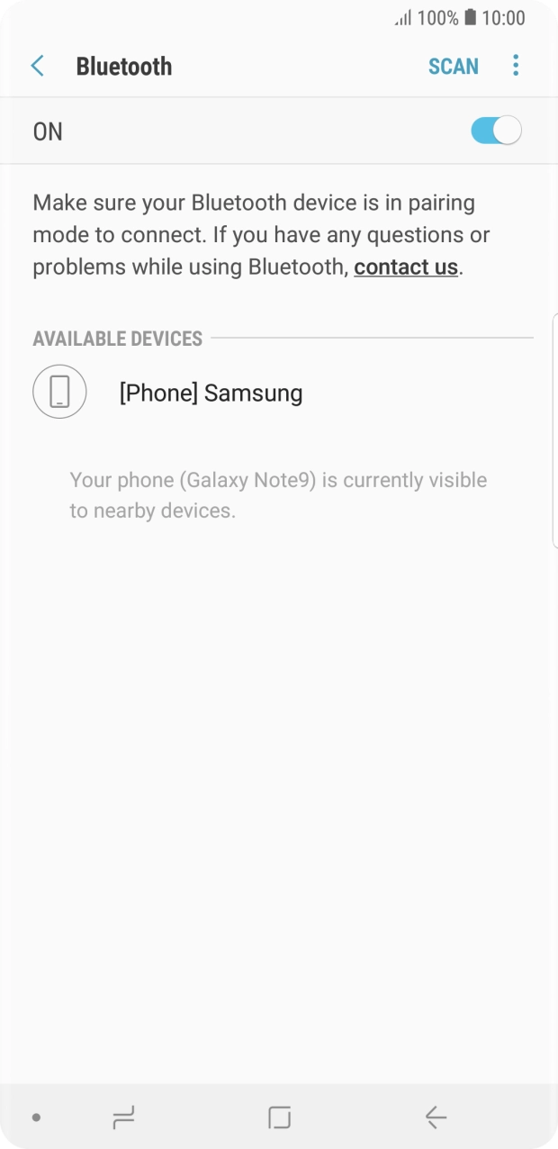 Press the required Bluetooth device and follow the instructions on the screen to pair the device with your phone. Press the required Bluetooth device and follow the instructions on the screen to pair the device with your phone.