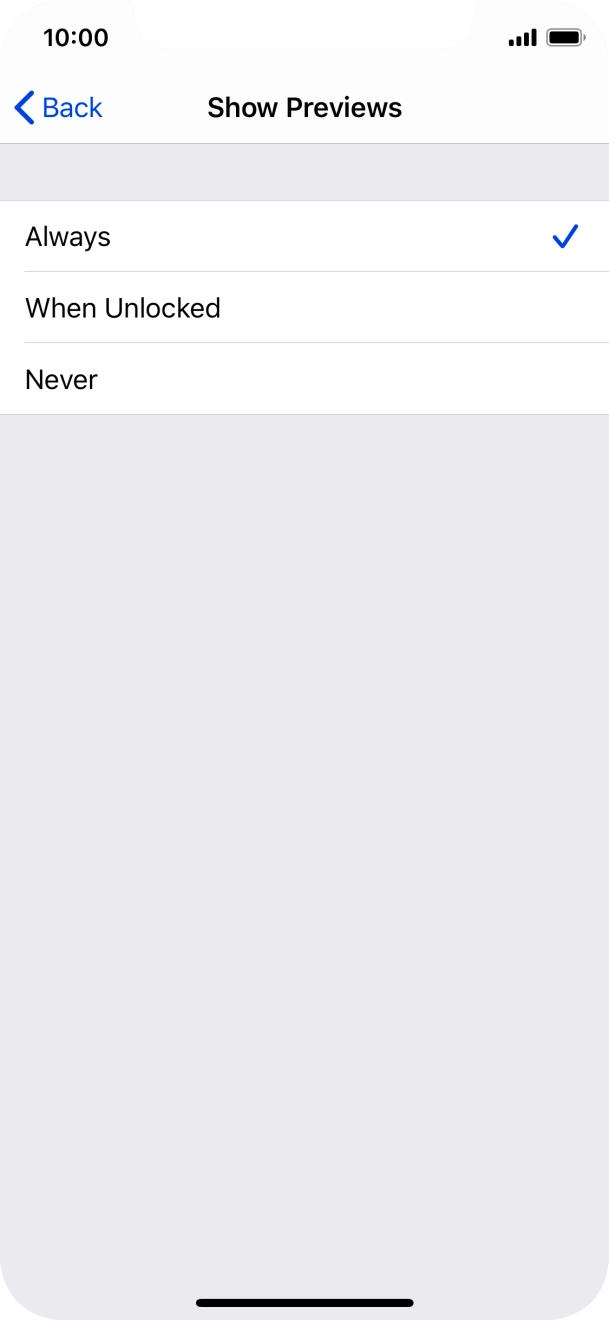 To select notification preview on the lock screen, press Always. To select notification preview on the lock screen, press Always.
