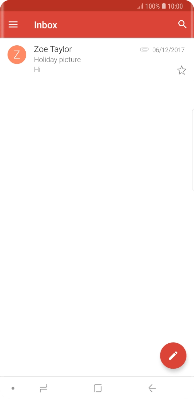 Press the new email icon.