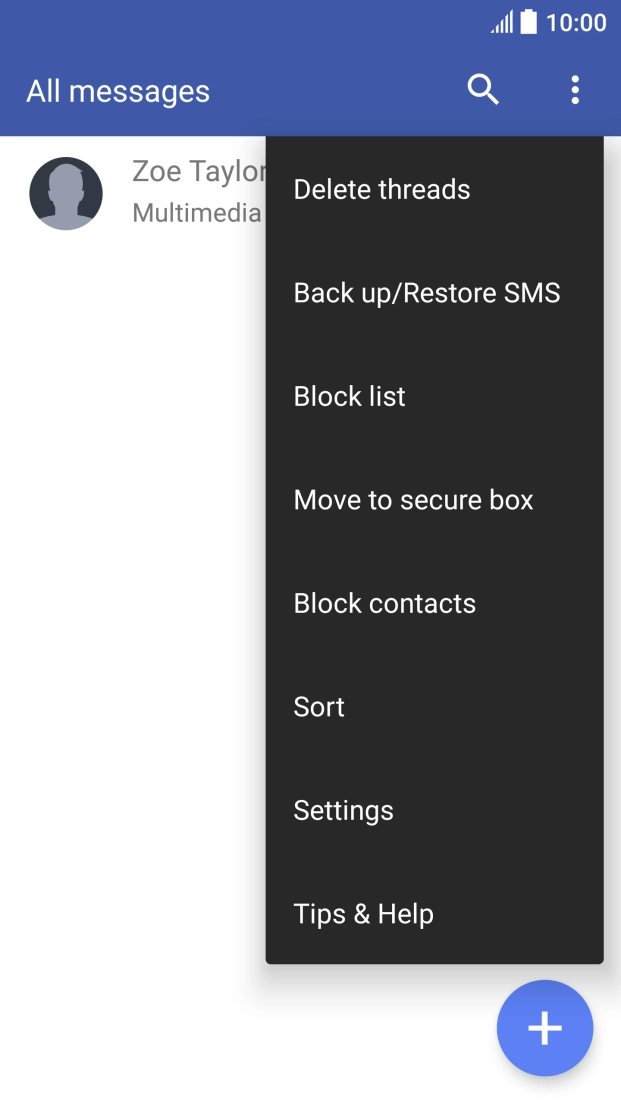 Press Settings.