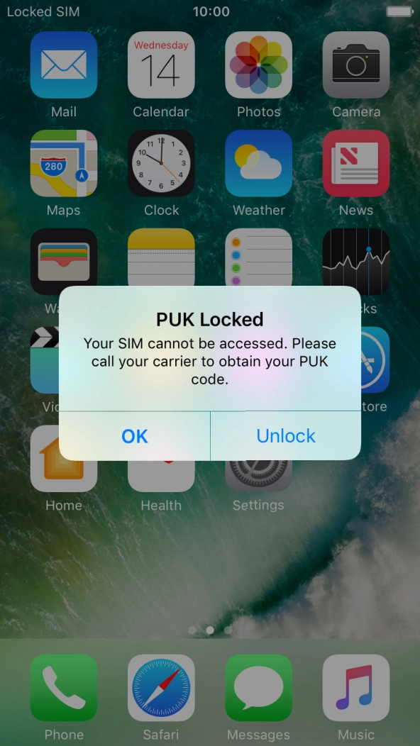 Press Unlock.