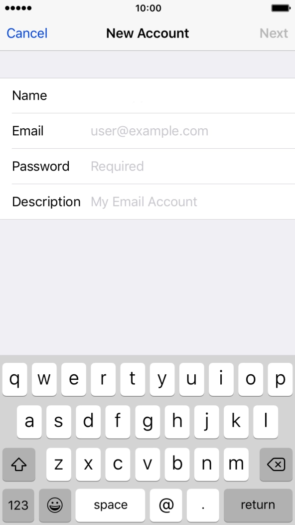 Press Email and key in your email address. Press Email and key in your email address.