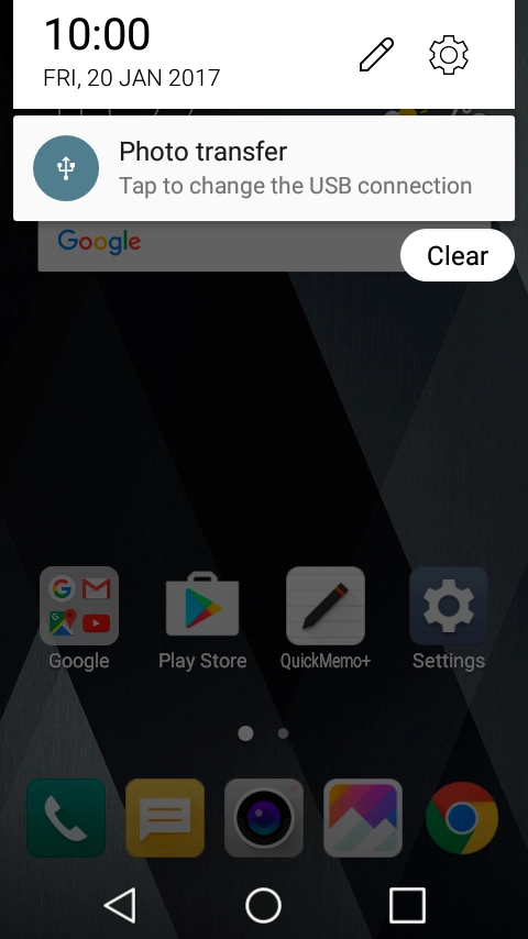 Press the connections icon.