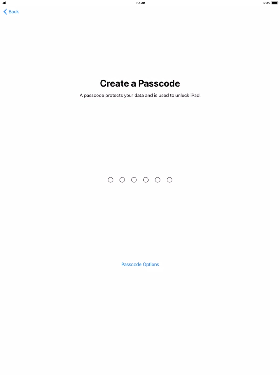 Press Passcode Options. Press Passcode Options.