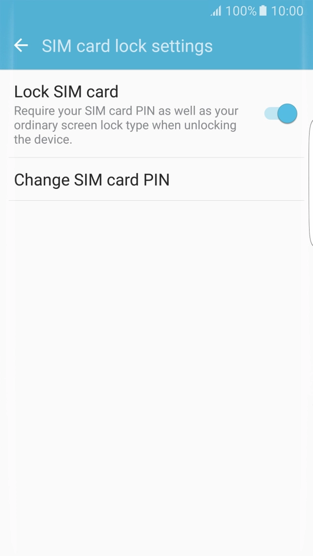 Press Change SIM card PIN. Press Change SIM card PIN.