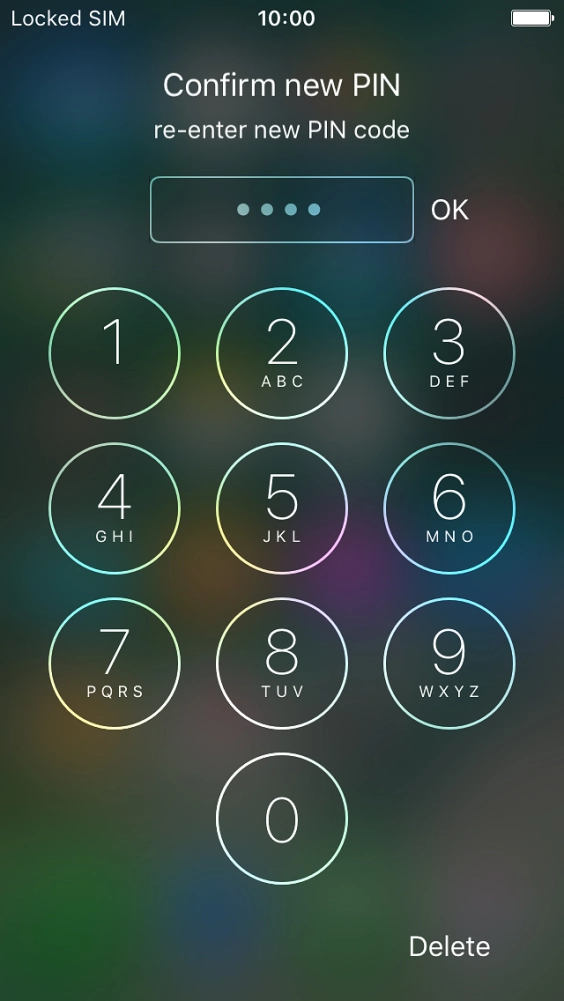 Key in the new PIN again and press OK. Key in the new PIN again and press OK.