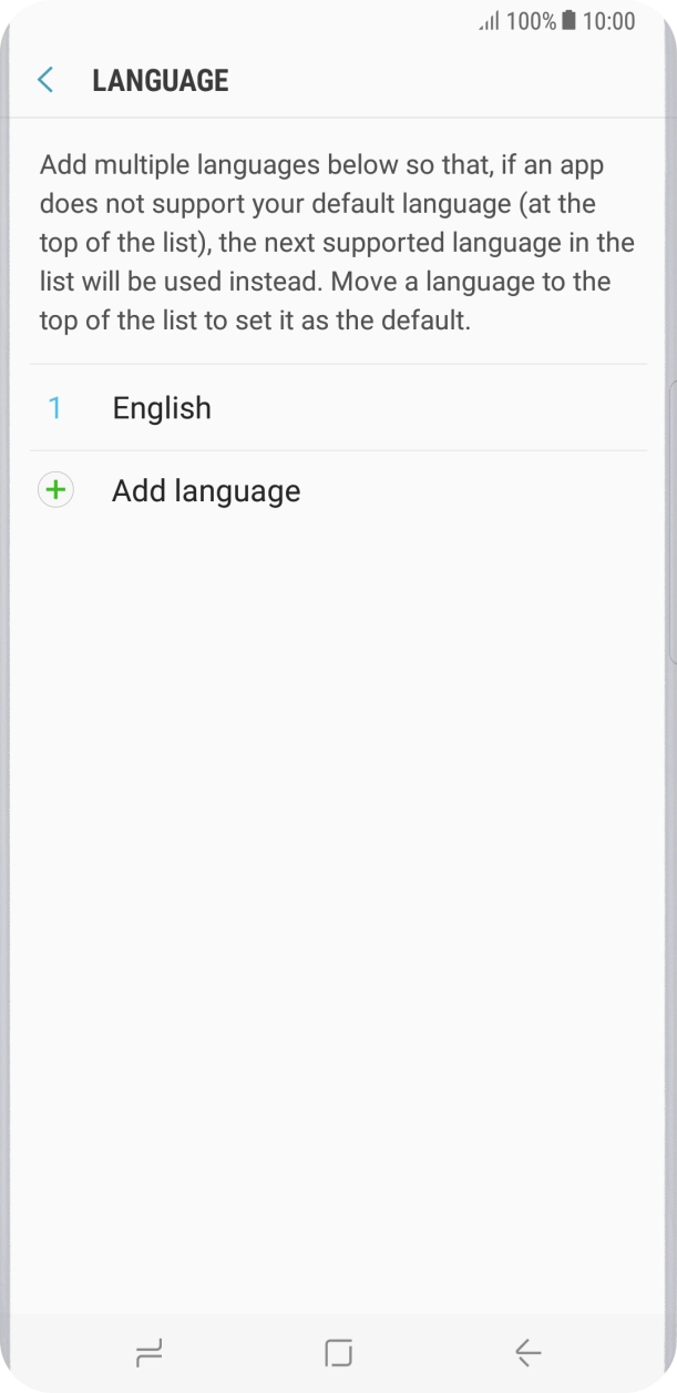 Press Add language.