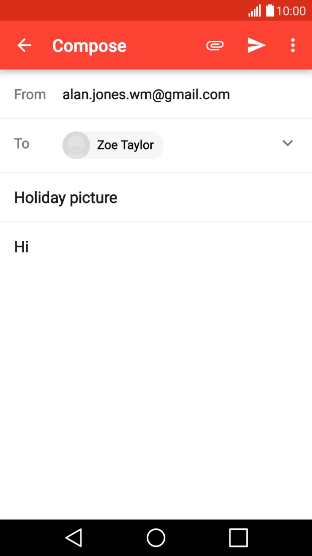 Write the required text and press the send icon.