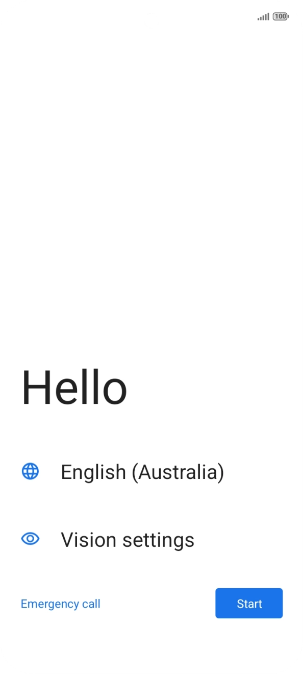 Press the field next to the language icon. Press the field next to the language icon.