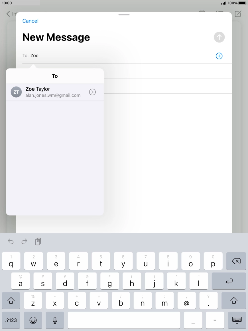 Press the required contact. Press the required contact.