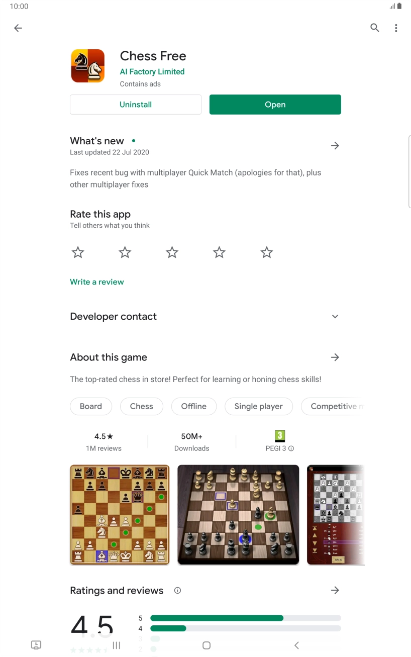 Press Uninstall.