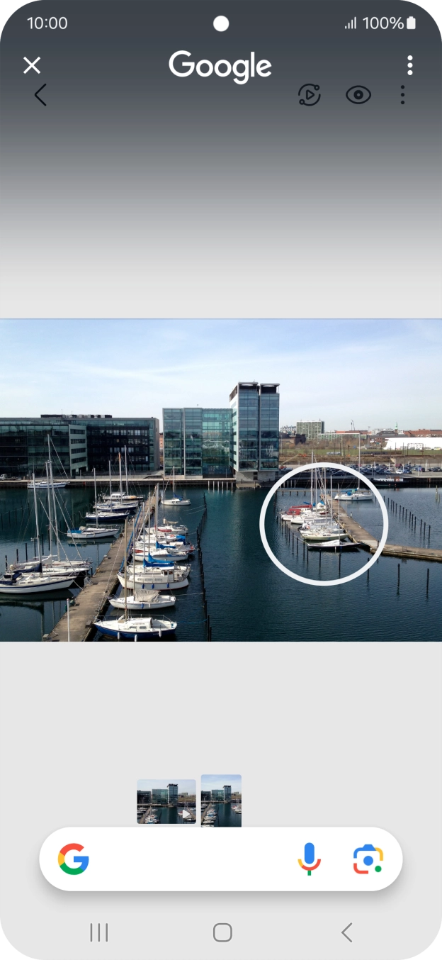 Draw a circle around the required object on the picture and wait for the search results. Draw a circle around the required object on the picture and wait for the search results.