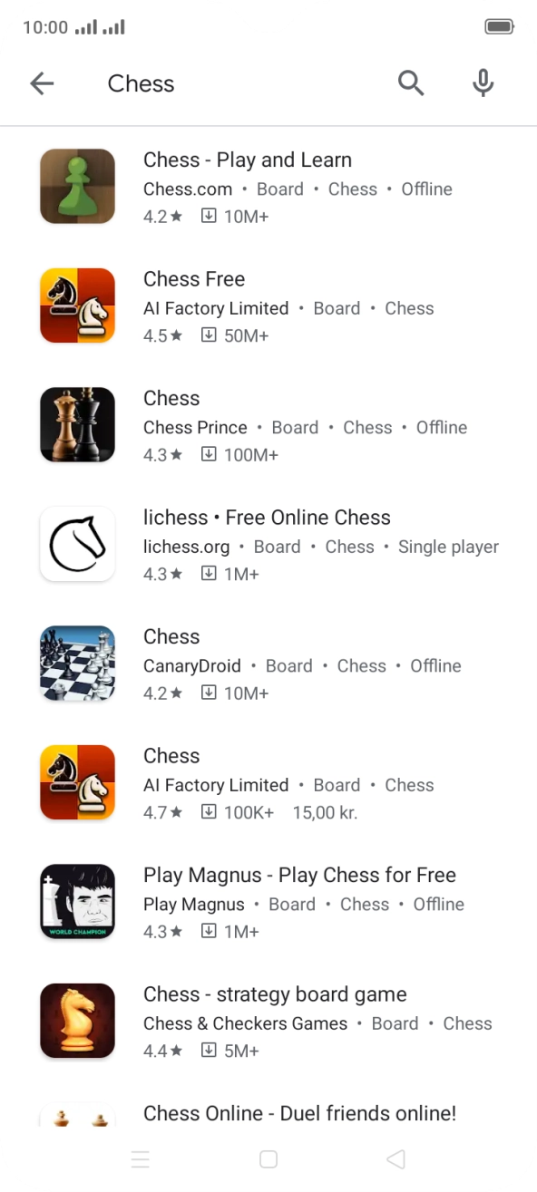 Press the required app. Press the required app.