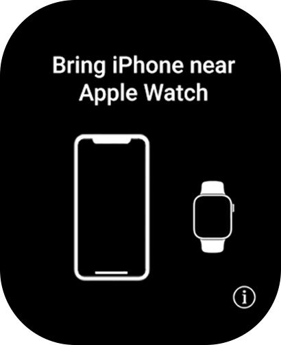 Place your Apple Watch next to your phone. Place your Apple Watch next to your phone.