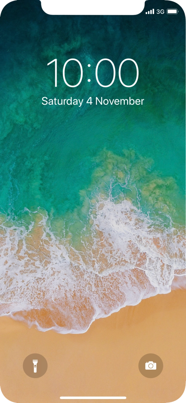 Slide your finger upwards starting from the bottom of the screen. Slide your finger upwards starting from the bottom of the screen.
