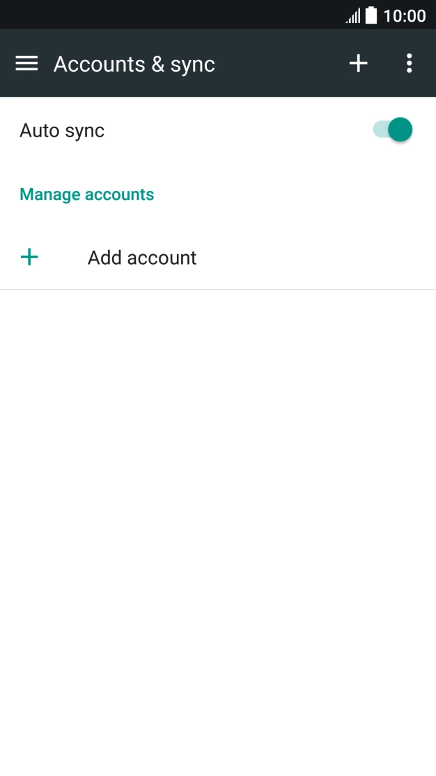 Press the new account icon. Press the new account icon.
