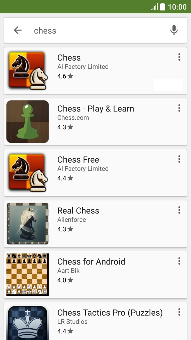 Press the required app. Press the required app.
