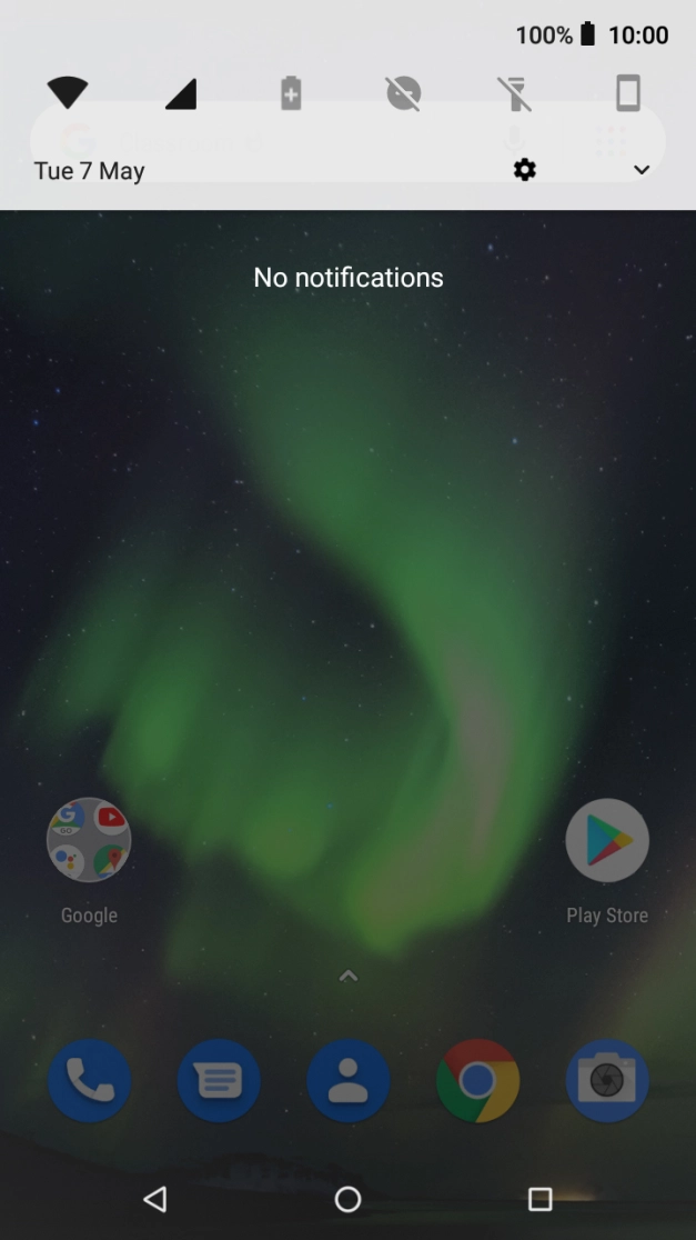 Press the settings icon. Press the settings icon.