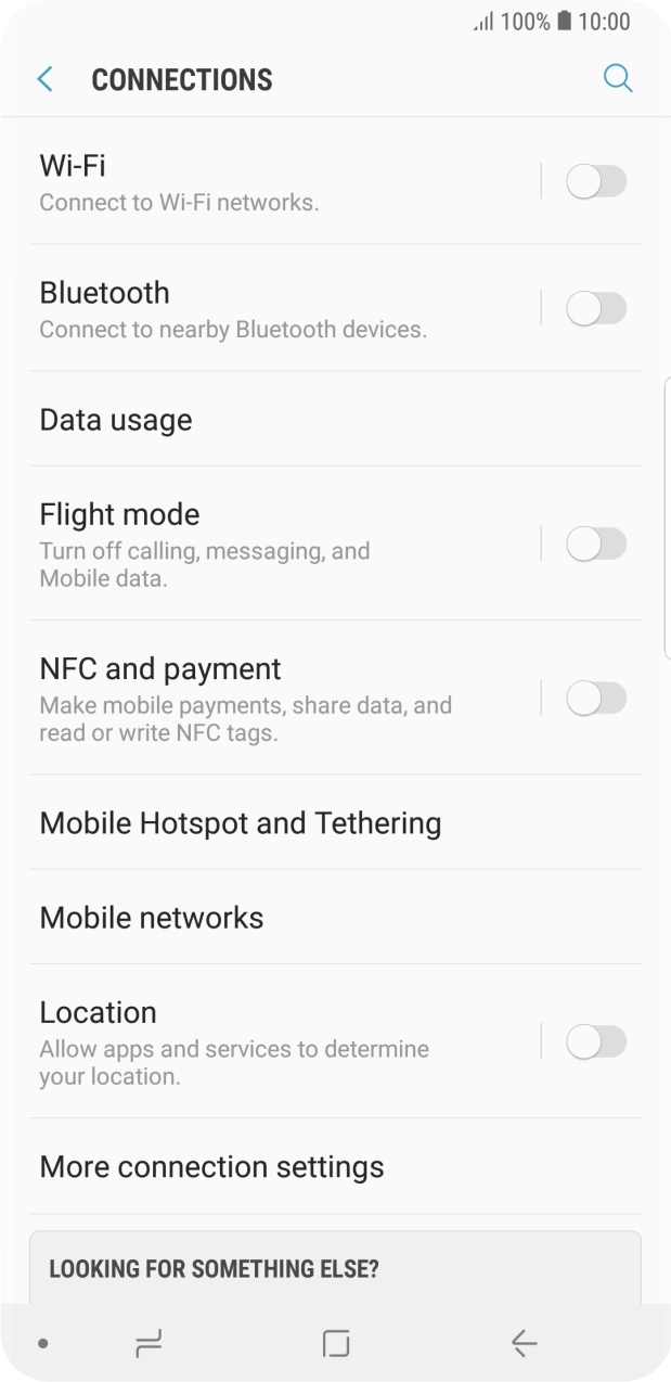 Press Data usage.