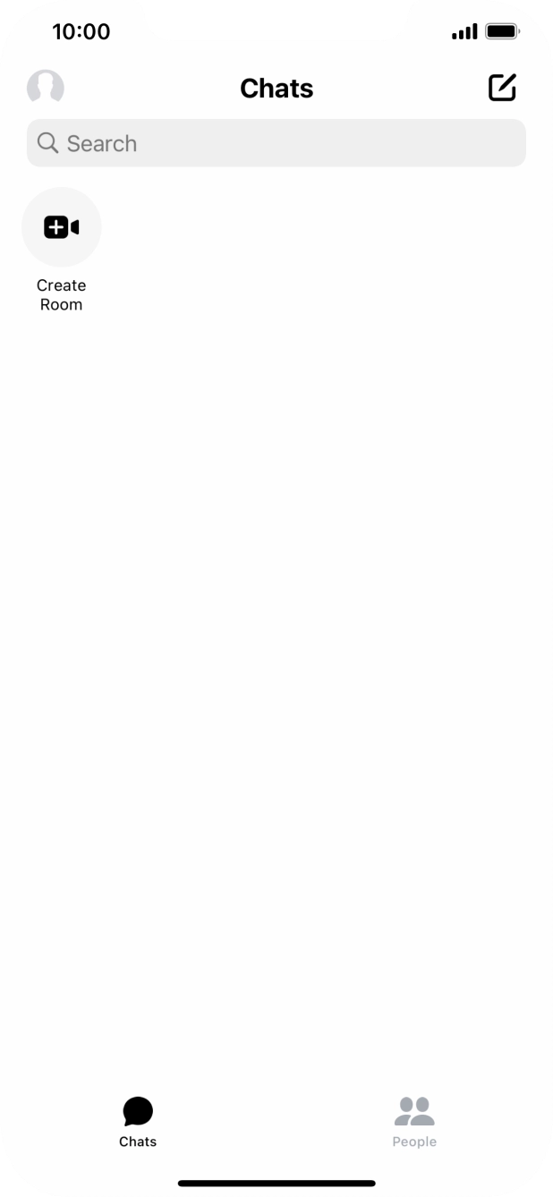 Press the new message icon. Press the new message icon.
