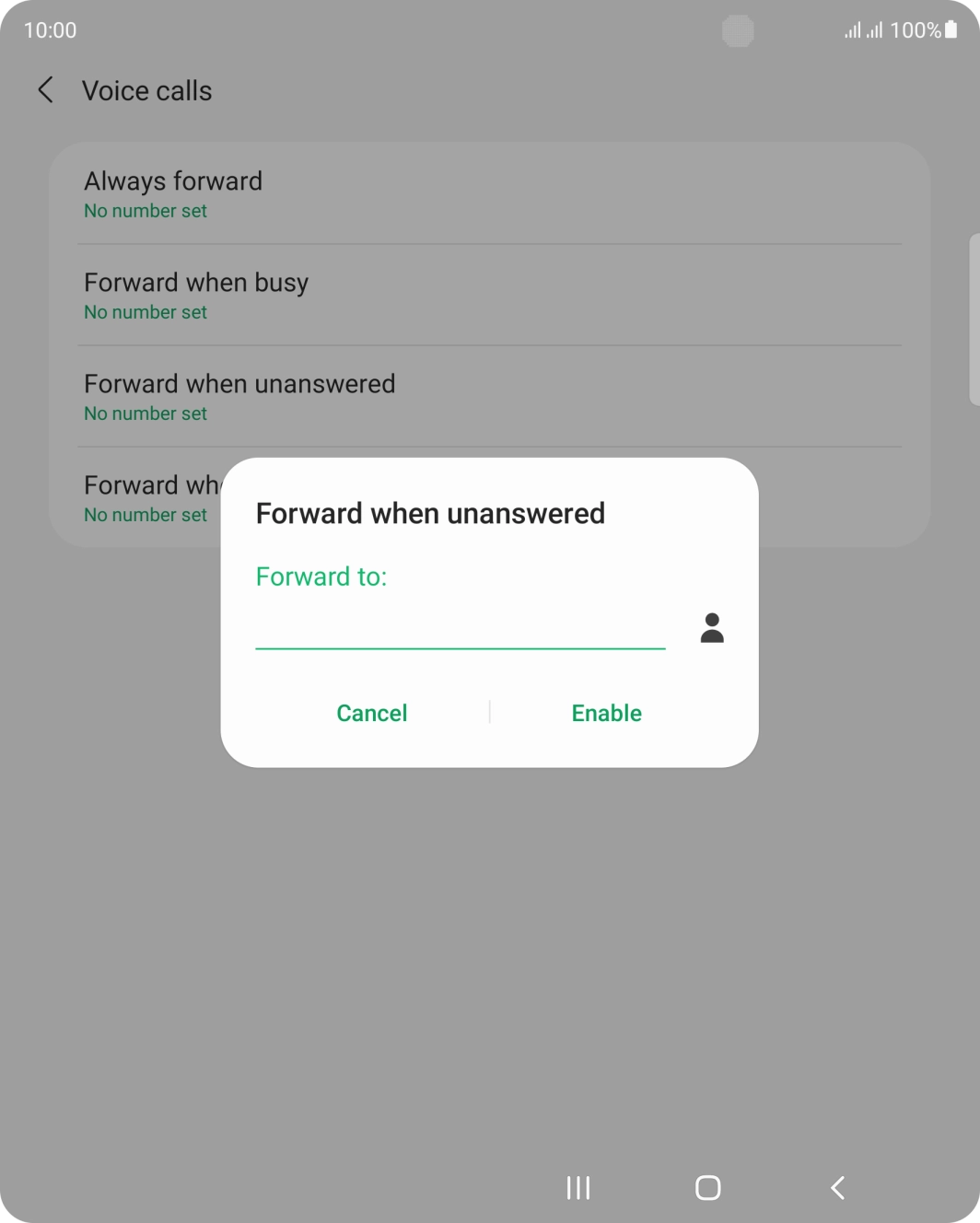 Key in +61101 and press Enable.