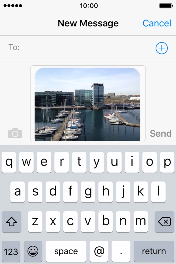 Press To and key in the first letters of the recipient's name.