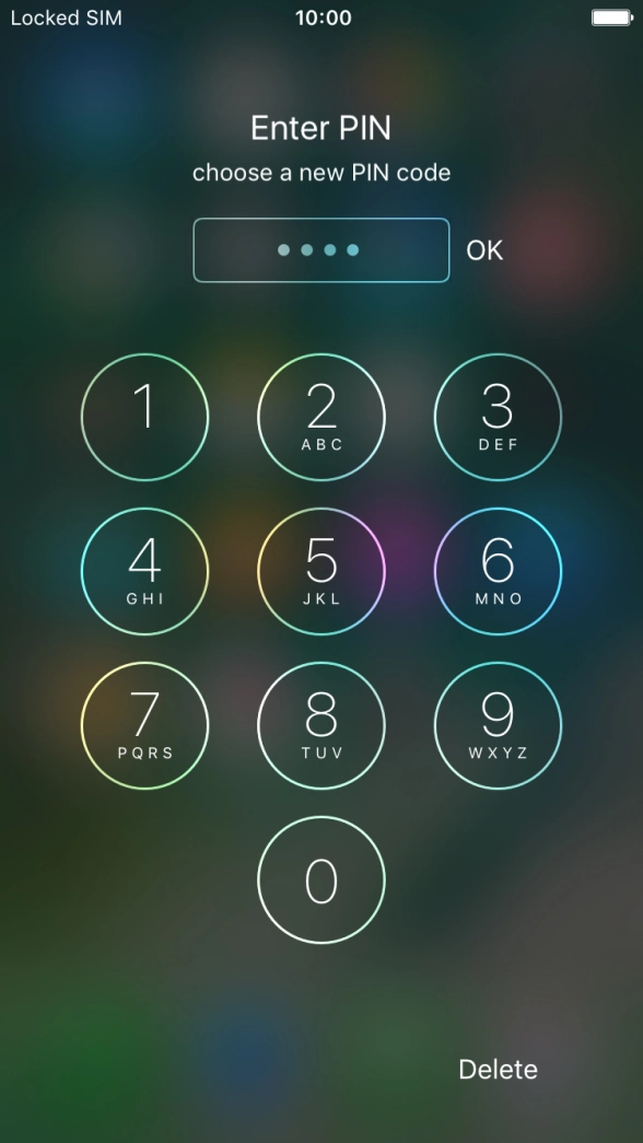 Key in a new four-digit PIN and press OK. Key in a new four-digit PIN and press OK.