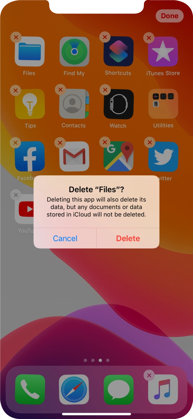 Press Delete.