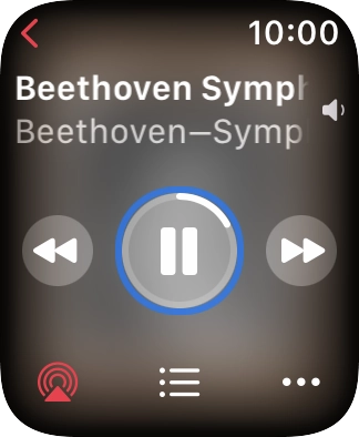 Turn the Digital Crown to select the required volume. Turn the Digital Crown to select the required volume.