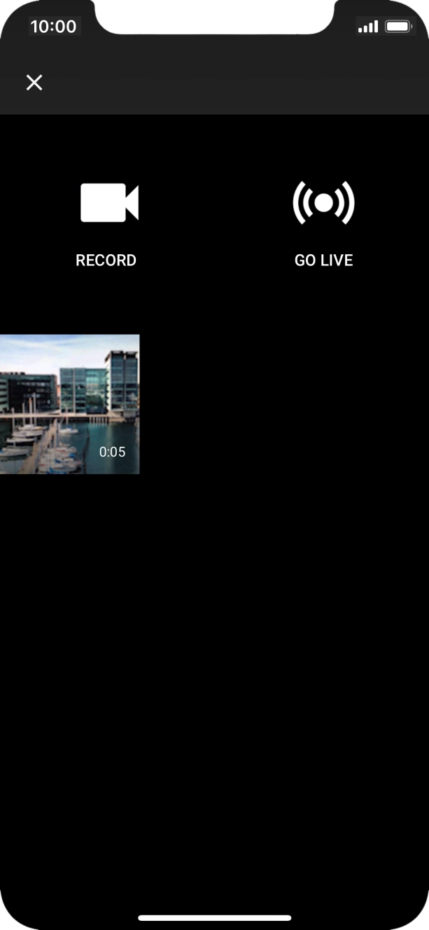 Press the required video clip. Press the required video clip.